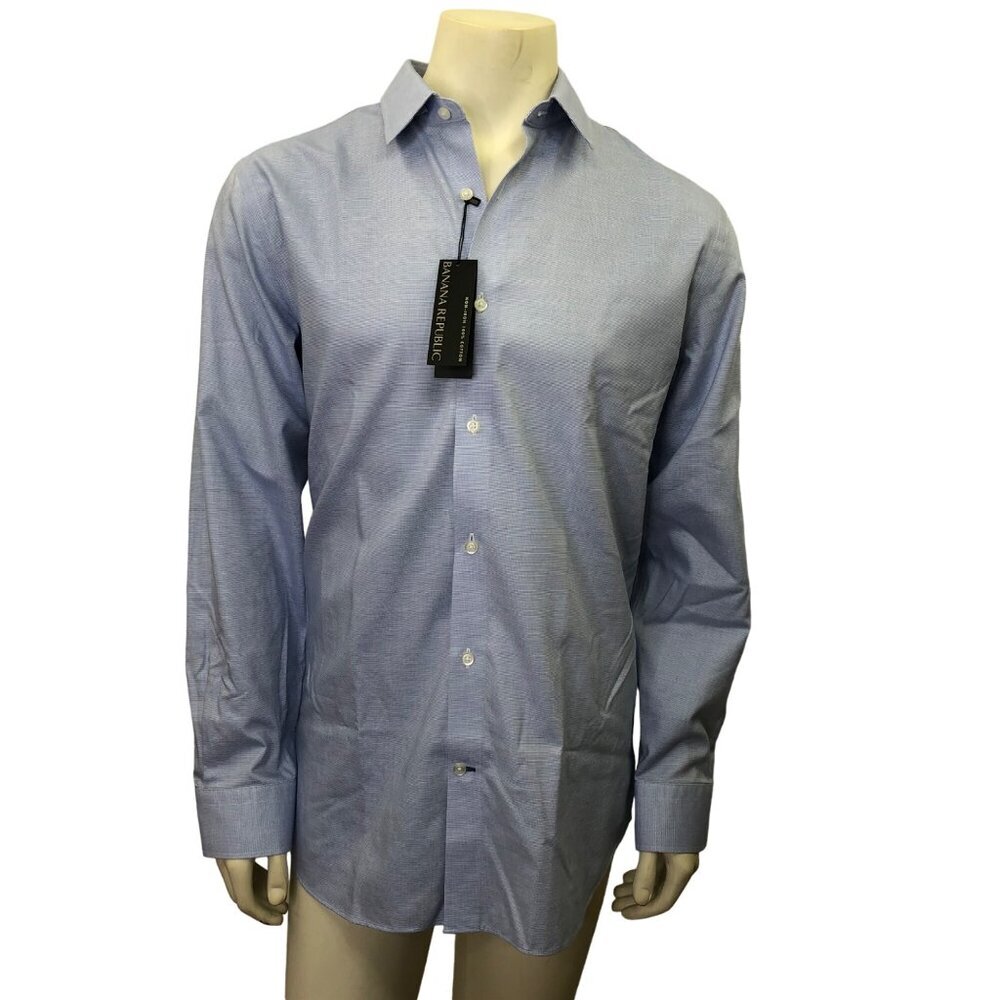 BANANA REPUBLIC MENS NON IRON LONG SLEEVE SHIRTS LG NWT